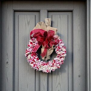 New Christmas Rustic Festive Holiday 21‎ inch Wreath